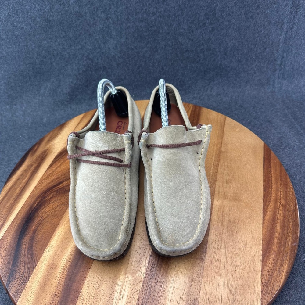 Clarks Originals WALLABEE 35395 Womens 9.5 M Sand Suede Crepe Sole Comfort Shoes - Picture 4 of 13